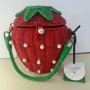 kate spade x Target Pearl Embellished Strawberry Basket Bucket Bag